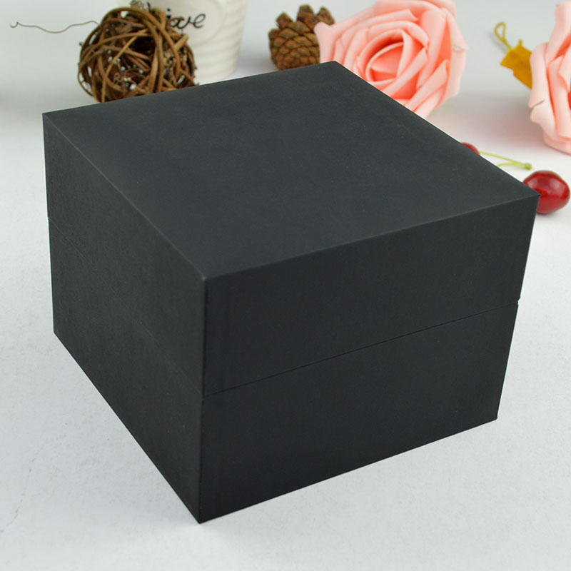 Wholesale Luxury Watch Box In Fine Black Touch Paper With Soft Pillow For Single Men's Watch Display