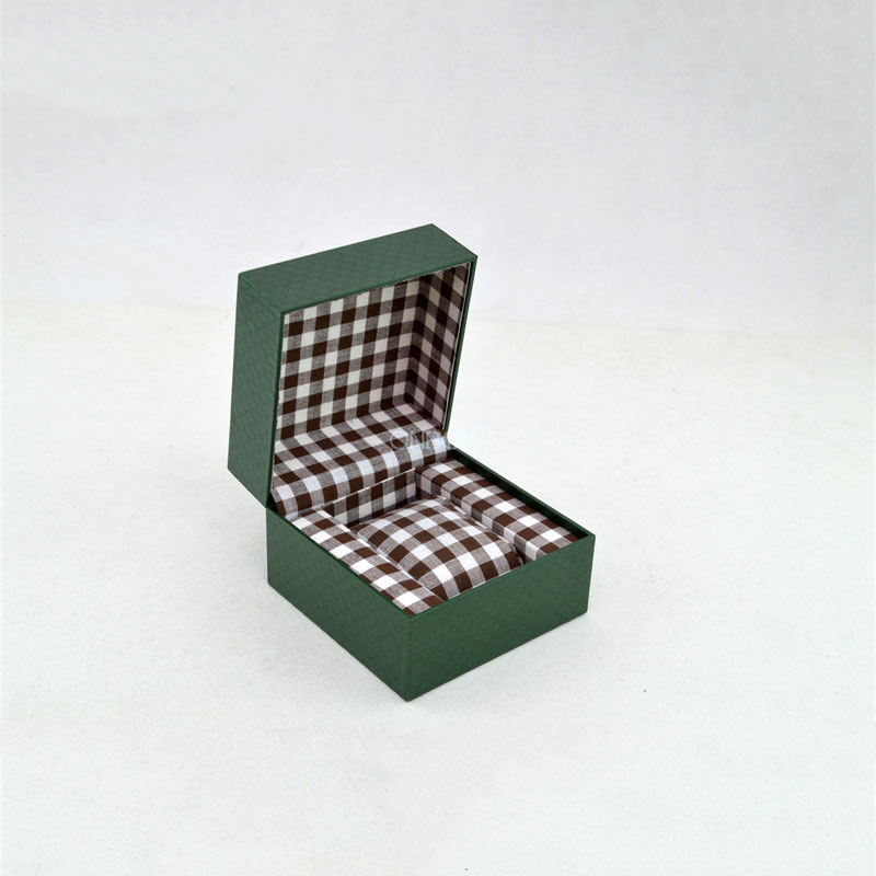 Green Luxury Watch Packaging Gift Storage Case Fabric Cloth Lining