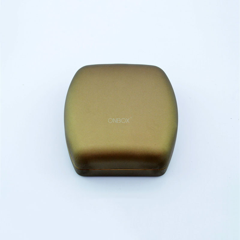 Luxury Jewellery Packaging Boxes In High End Gold Color PU For Women Bangle , Wholesale Customized Gift Box