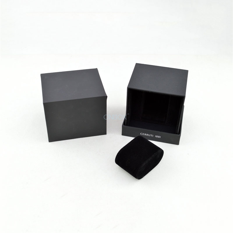 Luxury Black Watch Box with Velvet Pillow - CERRUTI 1881 Branded Watch Case for Men & Women