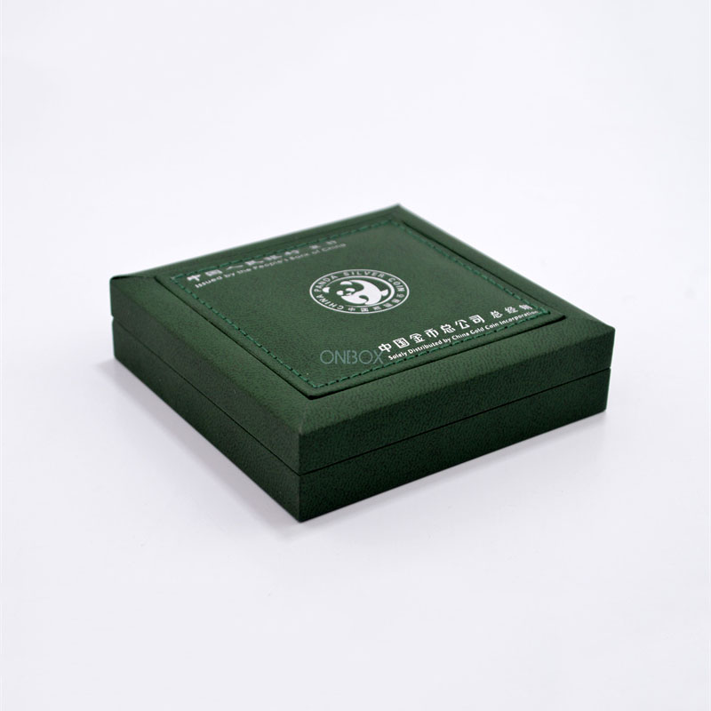 Commemorative Coin Display Box With Green Art Paper