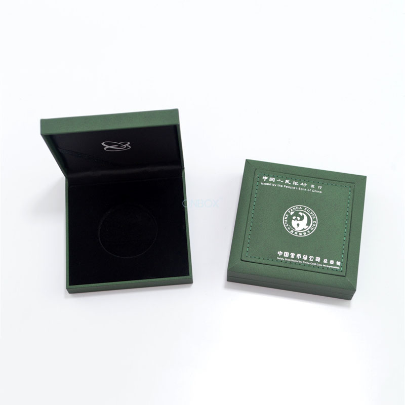 Commemorative Coin Display Box With Green Art Paper