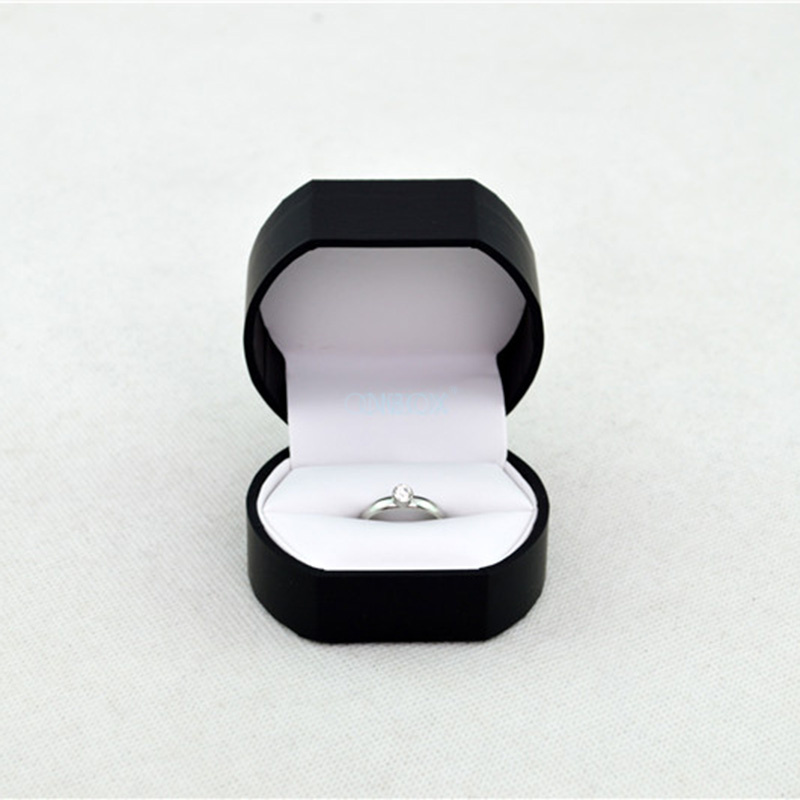 Factory Supply Black Specialty Paper Ring Box - Custom Jewelry Box for Single Ring Gifting