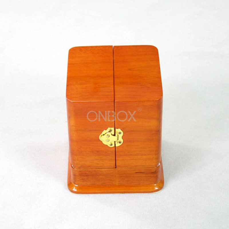 Brown Elegant Perfume Box with Double - Door Design - Customizable Perfume Packaging