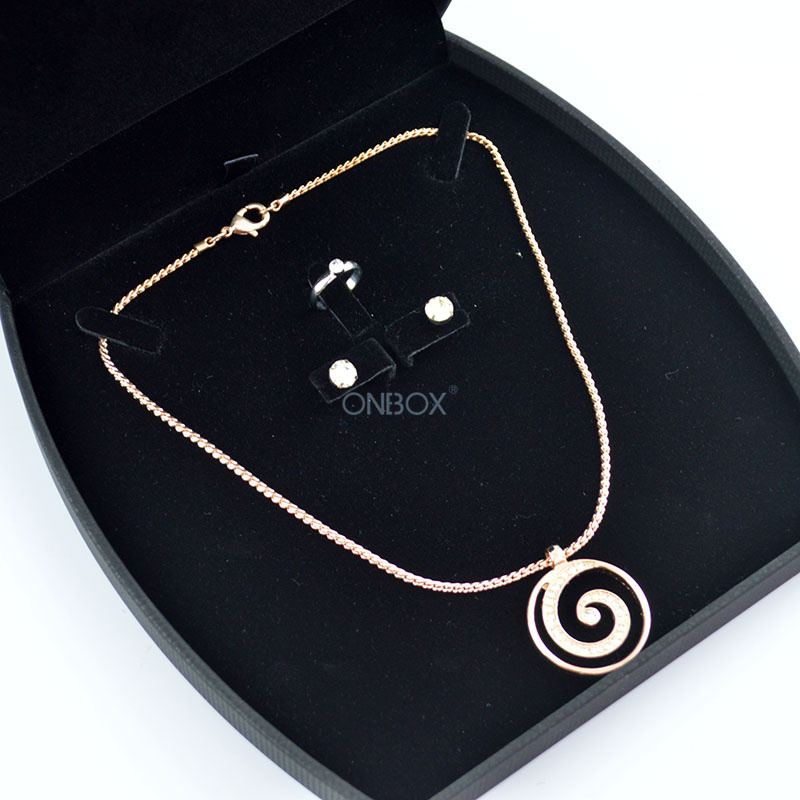 Luxury Black PU Jewelry Box - Custom Necklace Box, Factory - Direct with Fast Service