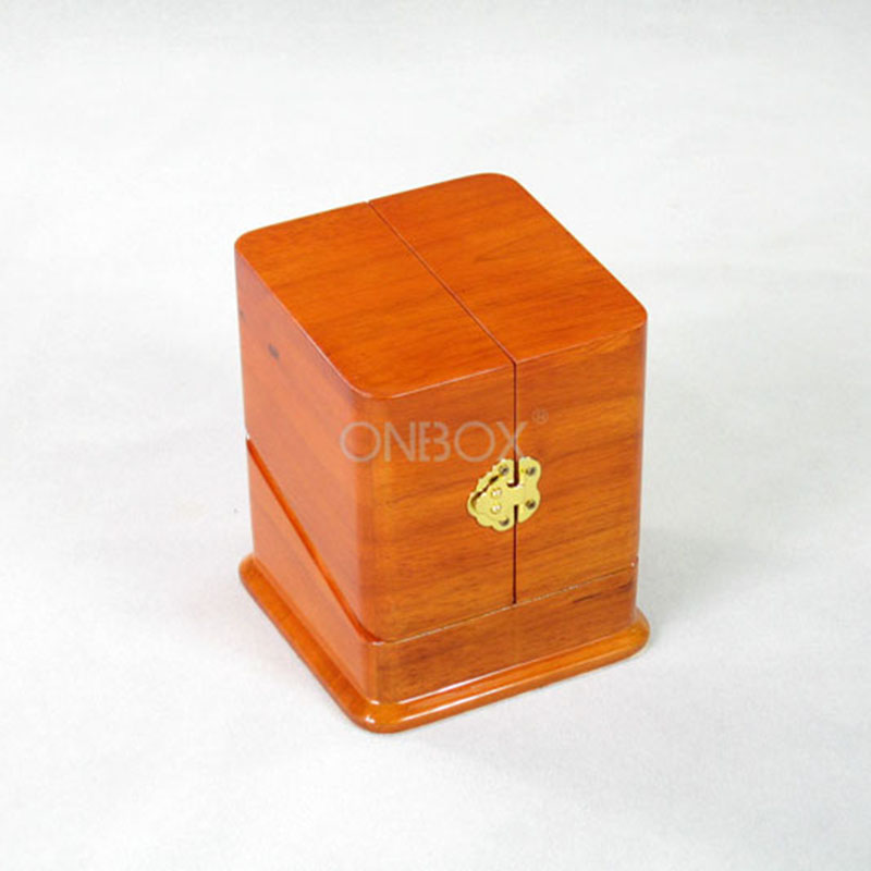 Brown Elegant Perfume Box with Double - Door Design - Customizable Perfume Packaging