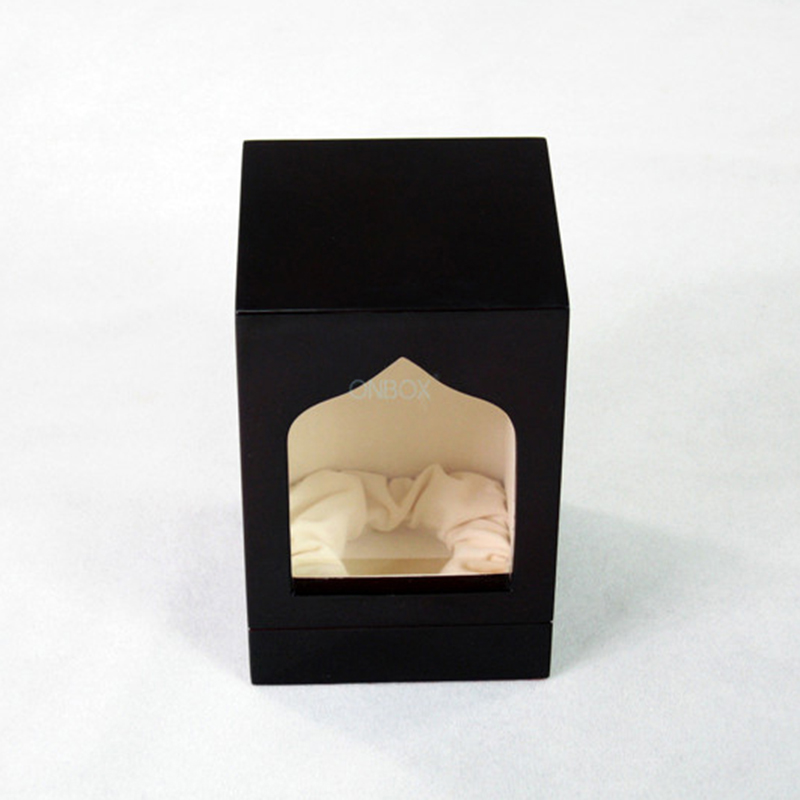 Luxury Wooden Perfume Box with Glossy Finish - Customizable Fragrance Packaging