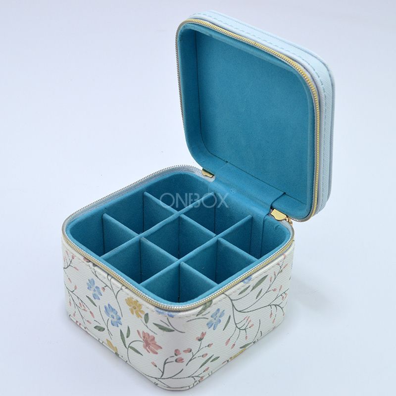 Custom Floral Leather Perfume Box - Luxury Gift Box for Oil & Fragrance, OEM/ODM Packaging