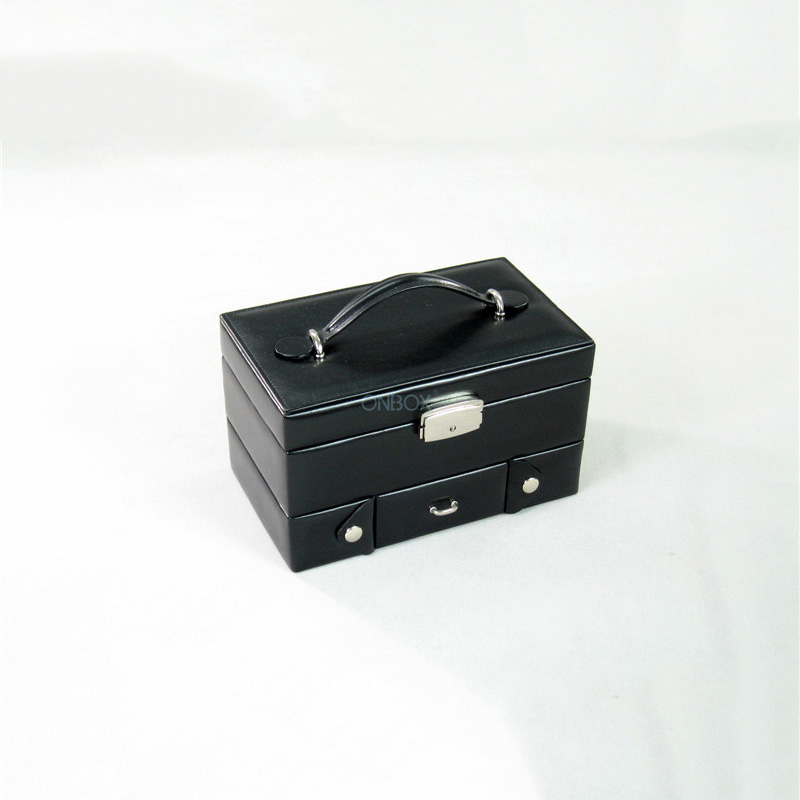 Luxury PU Leather Jewelry Case - Multi - Drawer Jewelry Collection Box for Organized Storage