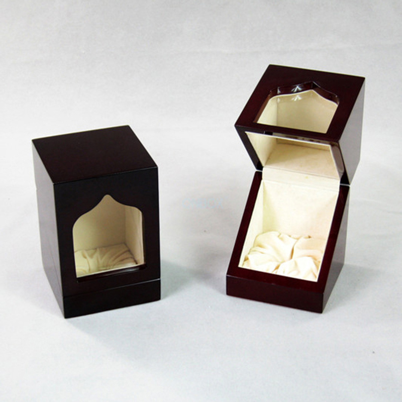 Luxury Wooden Perfume Box with Glossy Finish - Customizable Fragrance Packaging