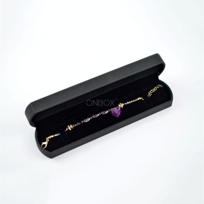 Luxury Black PU Bracelet Box - Wholesale Jewelry Packaging by Factory, No MOQ