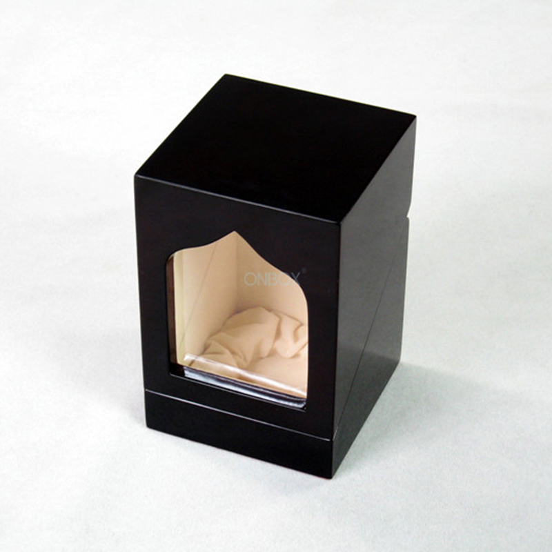 Luxury Wooden Perfume Box with Glossy Finish - Customizable Fragrance Packaging