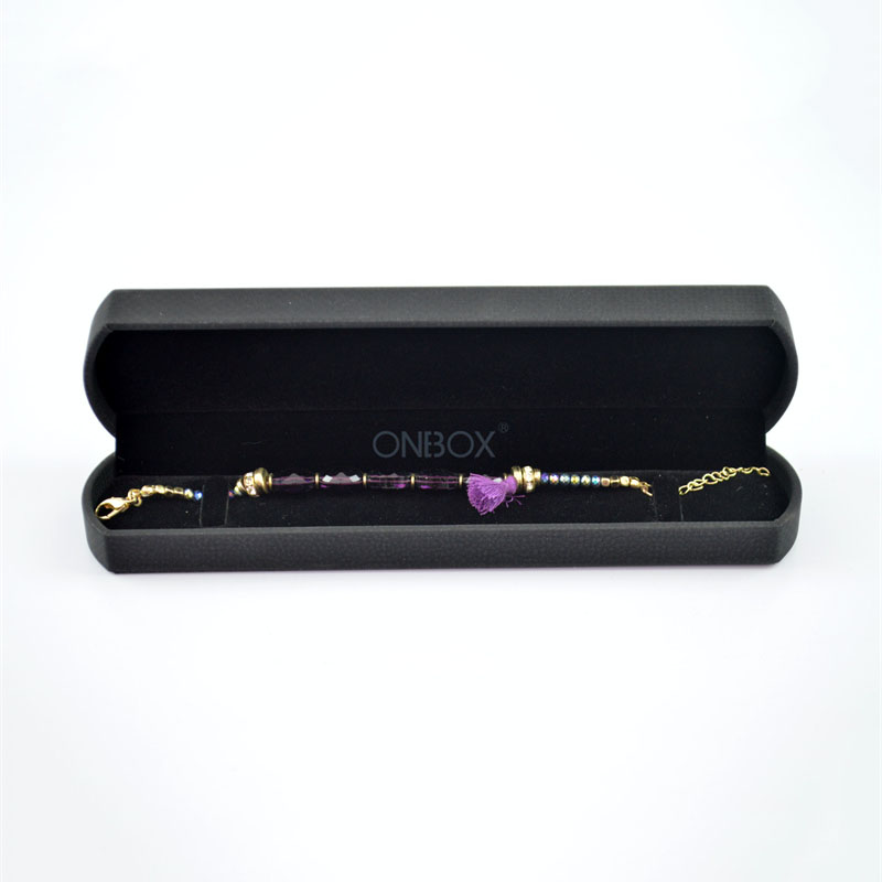 Luxury Black PU Bracelet Box - Wholesale Jewelry Packaging by Factory, No MOQ