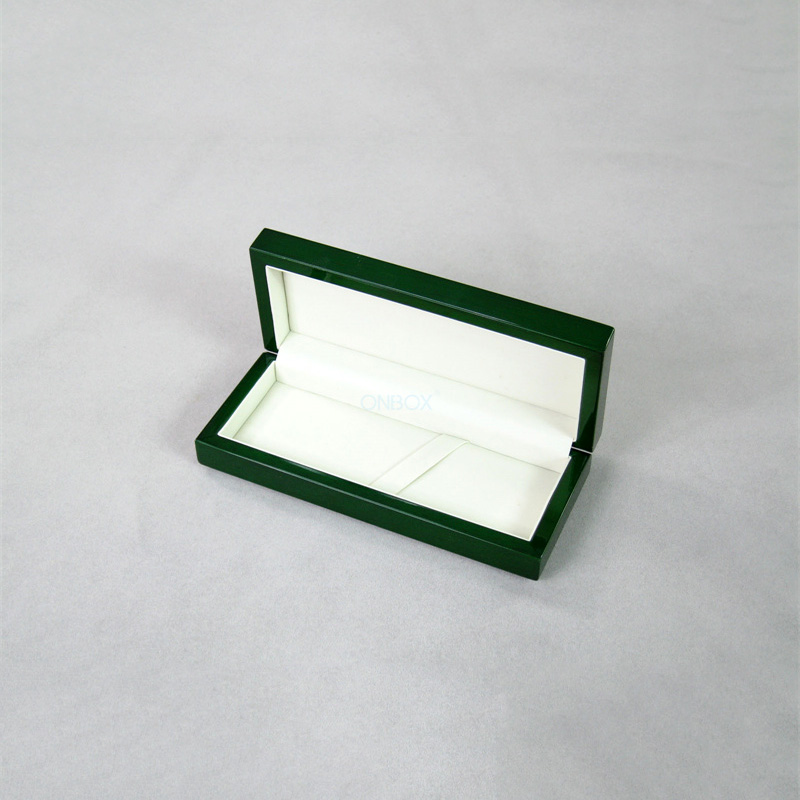 High - Gloss Green Painting Wooden Pen Box & Gift Box With Custom Logo