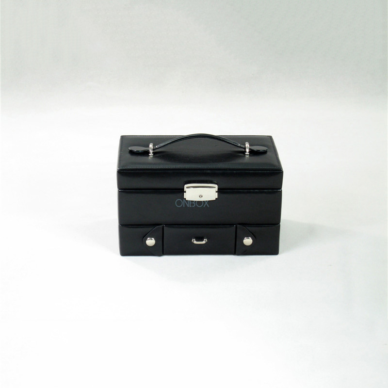 Luxury PU Leather Jewelry Case - Multi - Drawer Jewelry Collection Box for Organized Storage