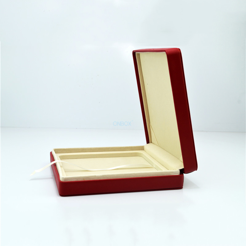 Luxury Red PU Leather Gift Box - Customizable Jewelry & Gift Packaging, Factory Supply .