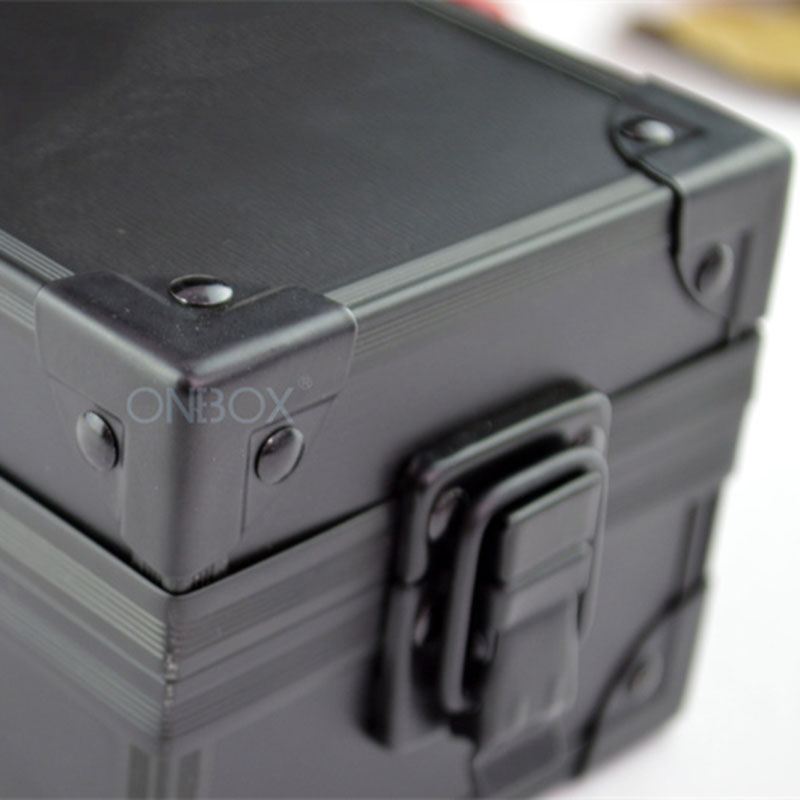Black Aluminium Watch Box - Luxury Single Watch Storage Case with Lock