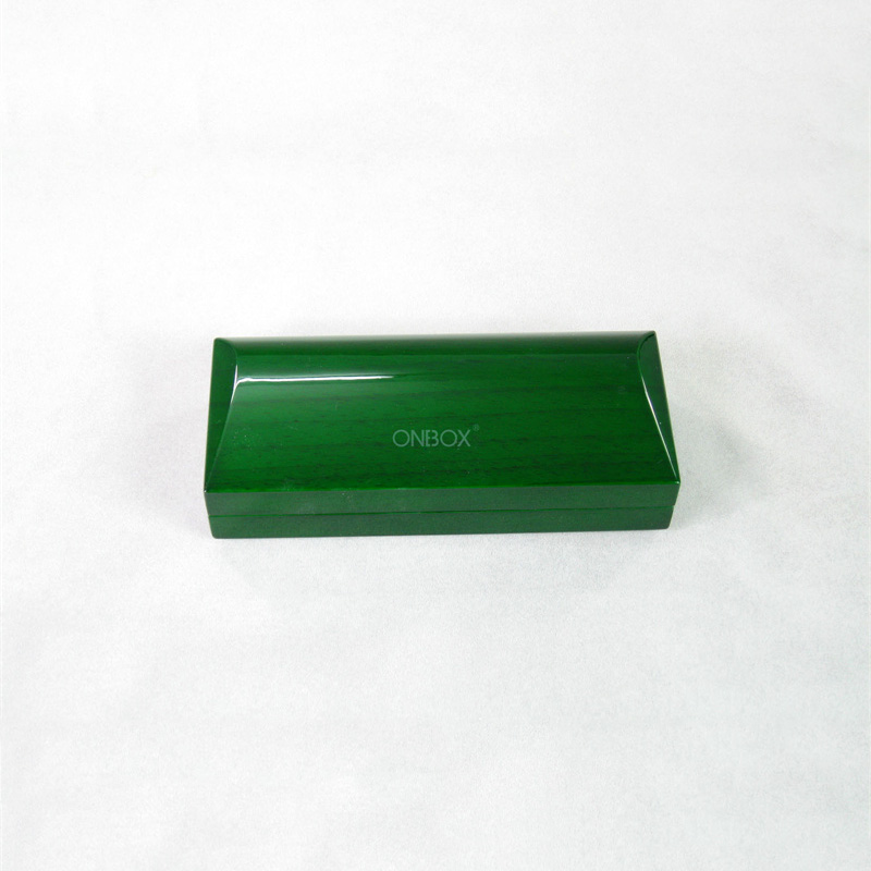 High - Gloss Green Painting Wooden Pen Box & Gift Box With Custom Logo