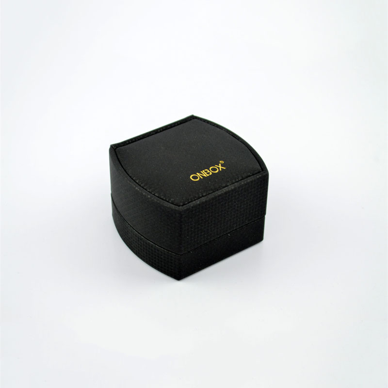 Stylish Black PU Ring Box - Luxury Single Ring Jewelry Box for Gifting