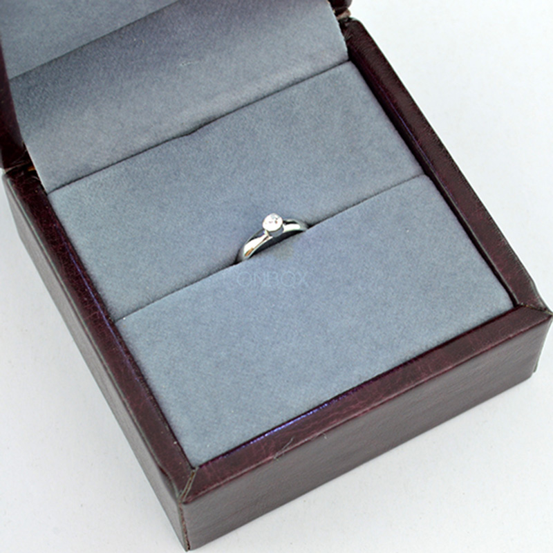 Luxury Brown PU LED Ring Box - Custom Jewelry Box for Proposal & Engagement Rings