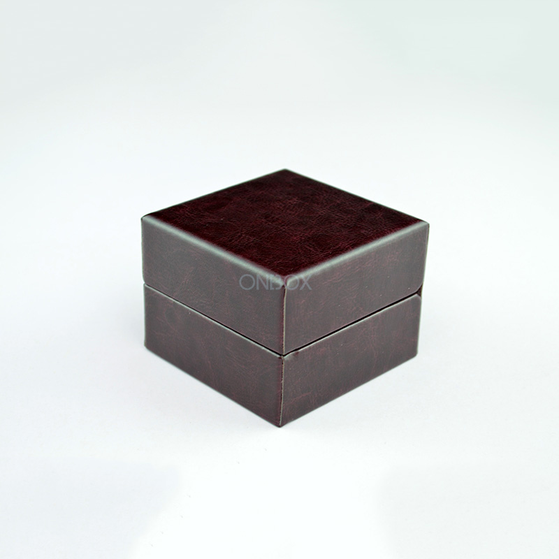 Luxury Brown PU LED Ring Box - Custom Jewelry Box for Proposal & Engagement Rings