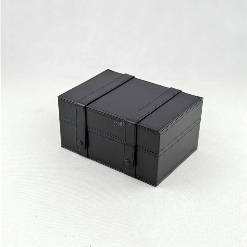 Luxury Brown PU Leather Watch Box - Custom Leather Watch Case for Premium Timepiece Packaging