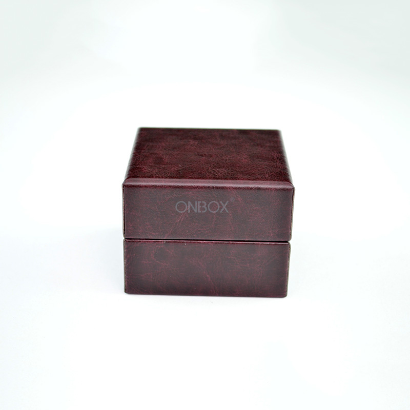 Luxury Brown PU LED Ring Box - Custom Jewelry Box for Proposal & Engagement Rings