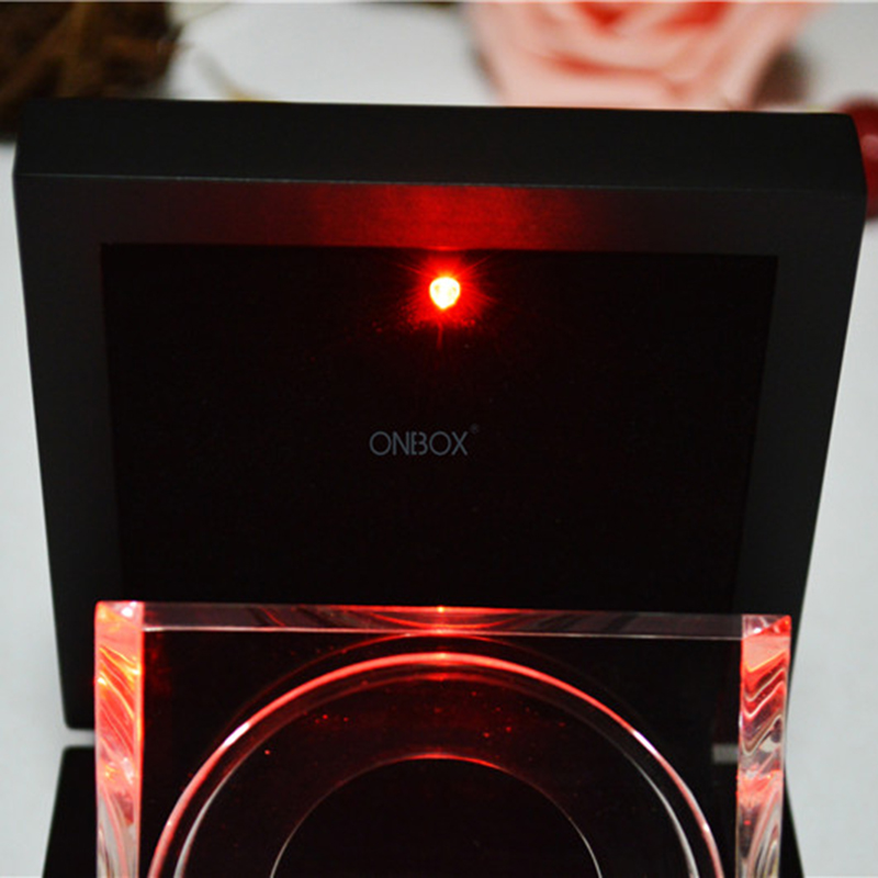 Black Matte Wooden LED Coin Box - Luxury Display Case with Acrylic Stand for Commemorative Coins