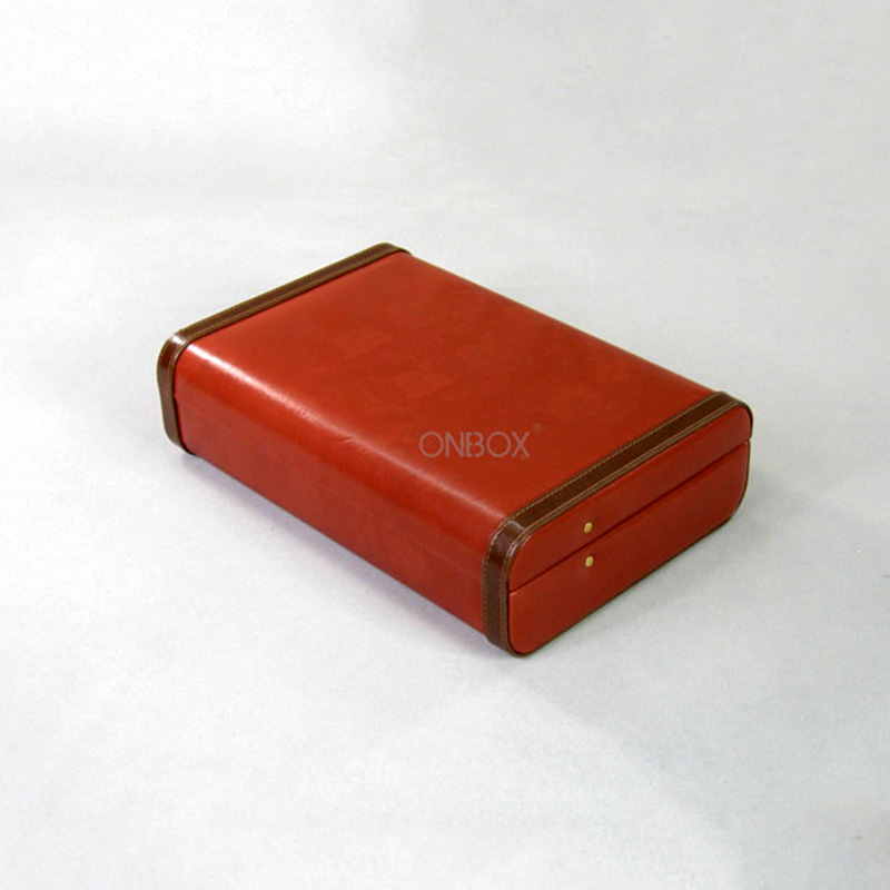 Vintage Two-Tone PU Jewelry Case - Spacious Travel Jewelry Storage Box with Mirror