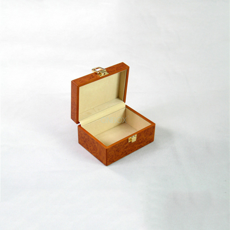 Burl Wood Effect MDF Gift Box - Customizable Storage Case for Luxury Gifts & Collectibles