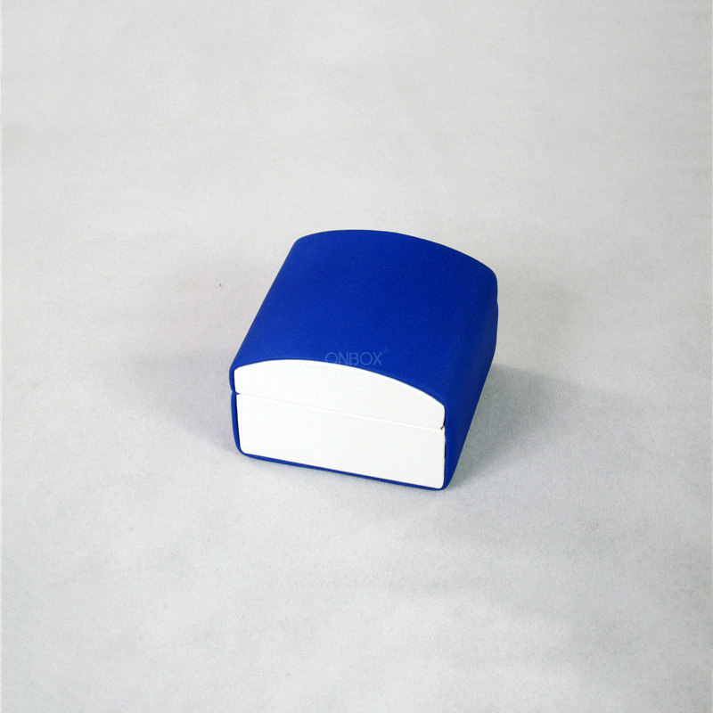 Two-Tone Blue & White PU Leather Perfume Box - Custom-Fit Storage for Fragrance Bottles