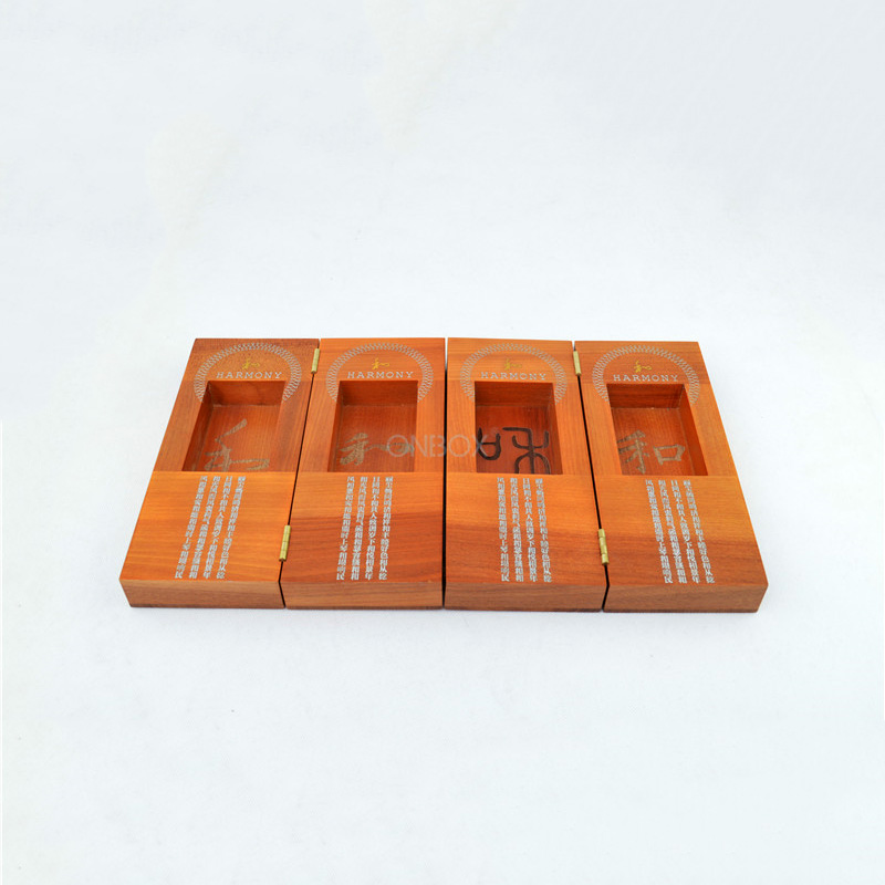 Wooden Multi-Piece Gift Set Box with Brass Accents - Customizable Storage for Curated Gifts