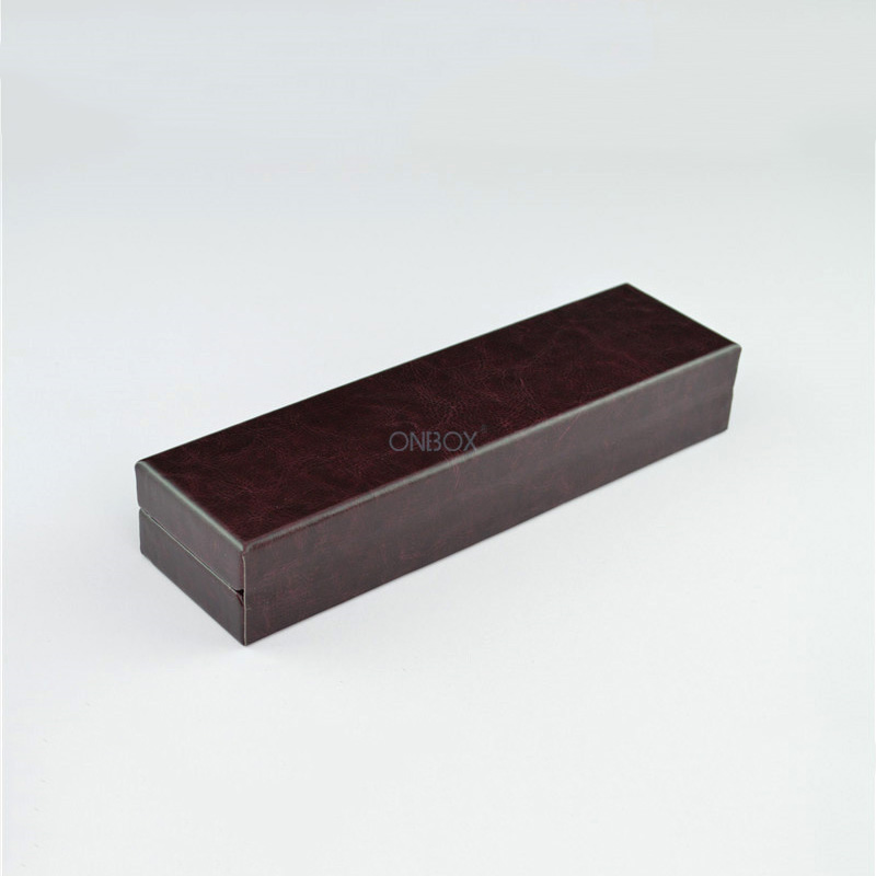 LED-Lit Burgundy PU Leather Bracelet Box - Luxury Jewelry Display & Storage Case