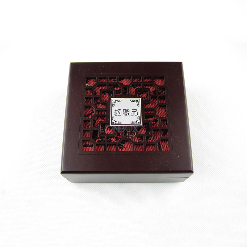 Matte Wooden Gift Box with Custom Logo Plaque - Luxury Satin-Lined Storage for Jewelry & Gifts