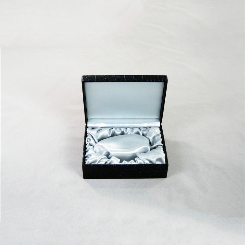 Black Crocodile-Embossed PU Leather Belt Box - Luxury Men’s Accessory Storage Case