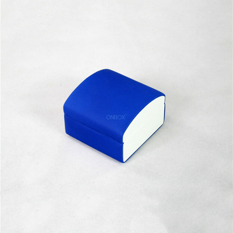 Two-Tone Blue & White PU Leather Perfume Box - Custom-Fit Storage for Fragrance Bottles