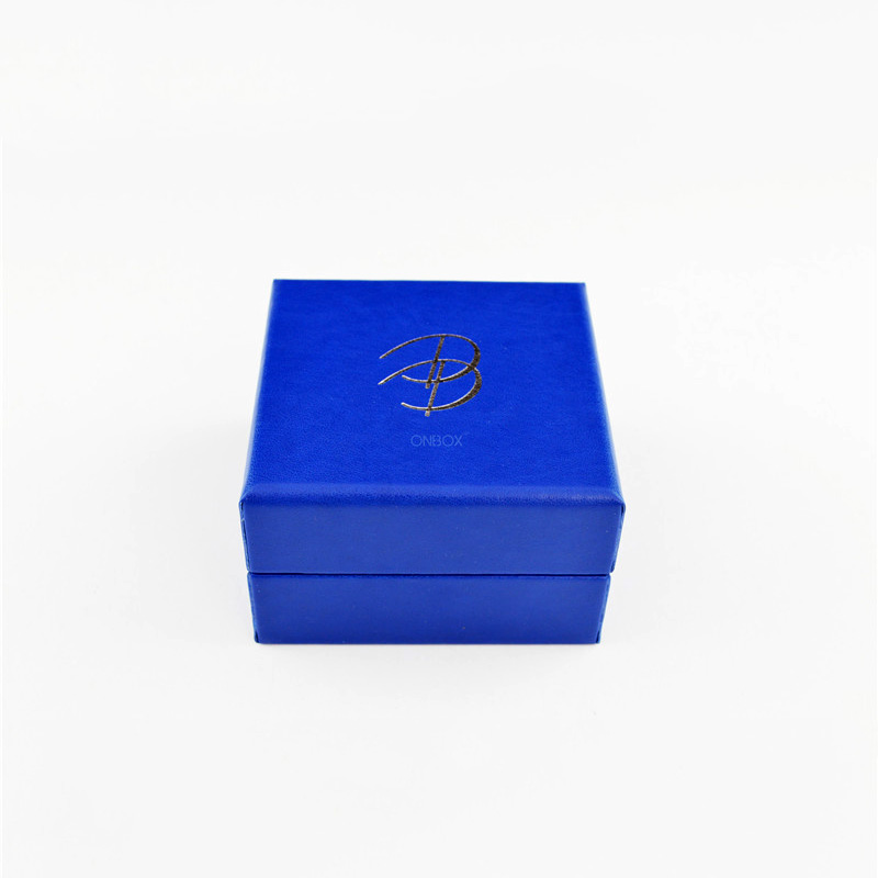 LED-Lit Royal Blue PU Leather Multi-Ring Box - Luxury Jewelry Collection Storage Case